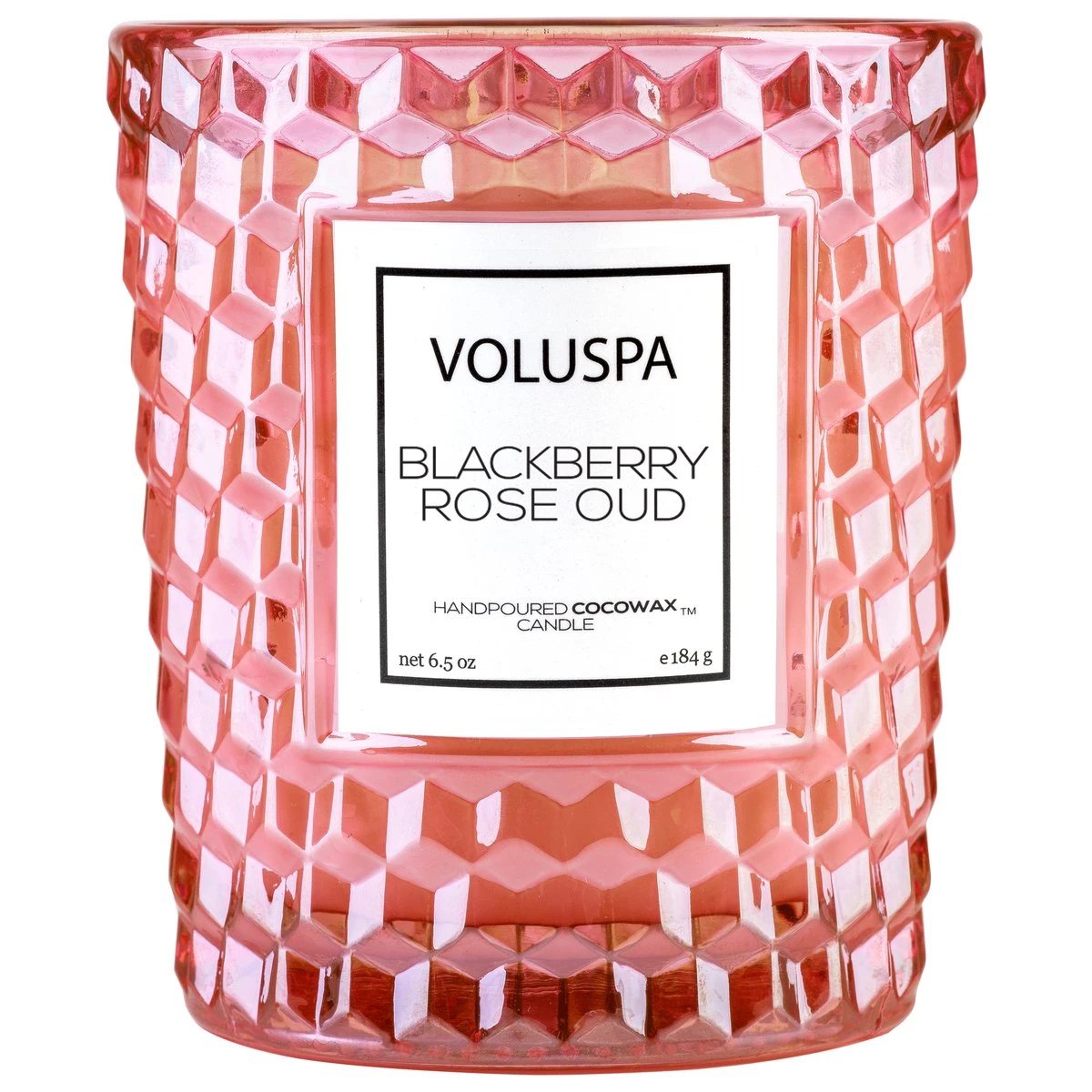 Voluspa - 6.5oz TextuRed Glass Candle - Blackberry Rose Oud 4 Voluspa - 6.5oz TextuRed Glass Candle - Blackberry Rose Oud - Image 2
