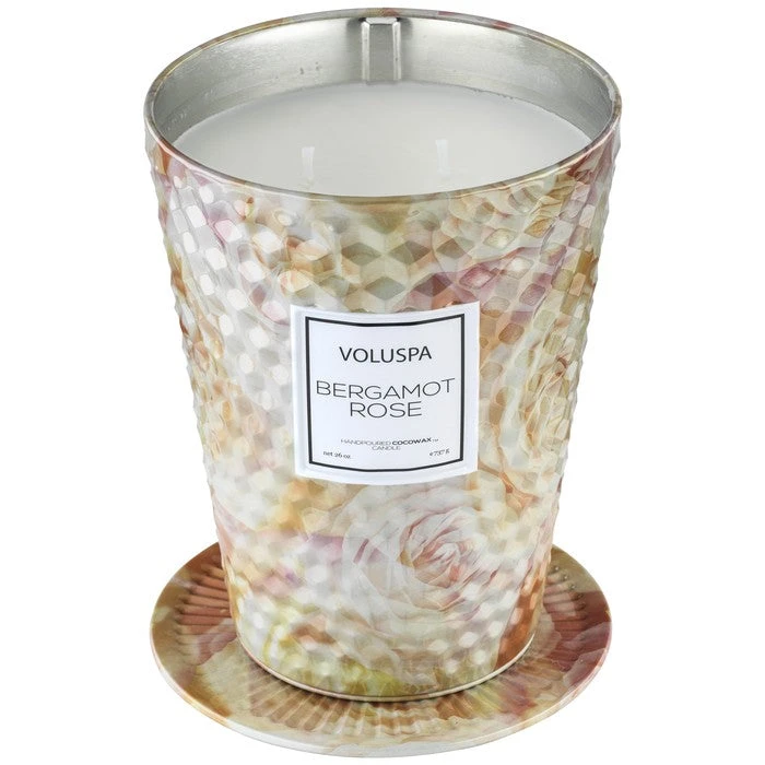 Voluspa - Table Tin Candle - Bergamot Rose 3 Voluspa - Table Tin Candle - Bergamot Rose