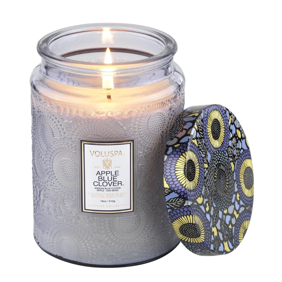 Voluspa - 18oz Large Jar Candle - Apple Blue Clover 4 Voluspa - 18oz Large Jar Candle - Apple Blue Clover - Image 2