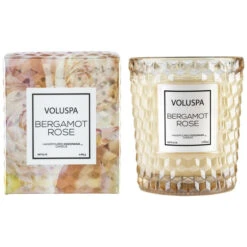 Voluspa - 6.5oz TextuRed Glass Candle - Bergamot Rose