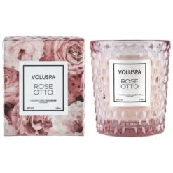 Voluspa - 6.5oz TextuRed Glass Candle - Rose Otto