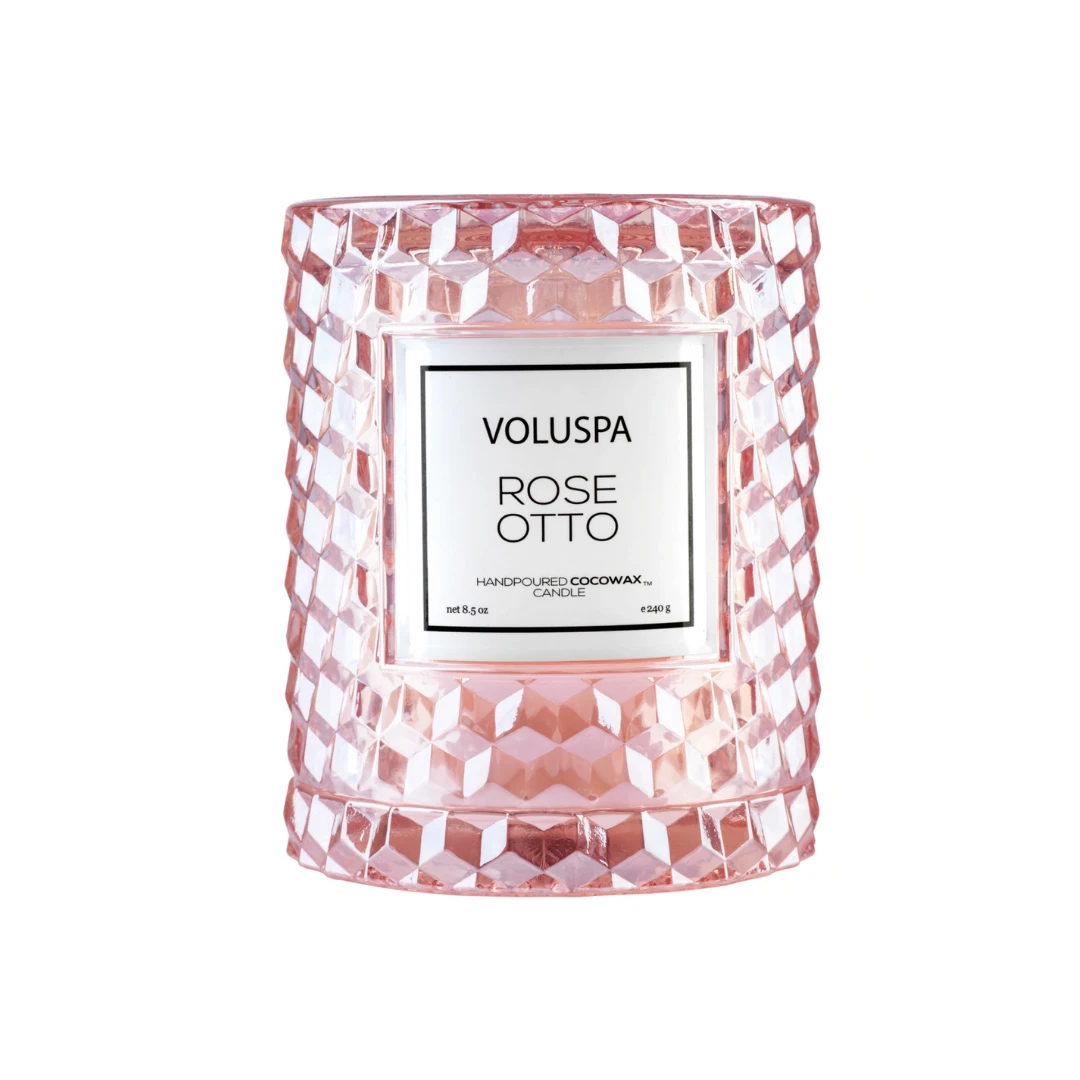 Voluspa - 8.5oz Cloche Candle - Rose Otto 3 Voluspa - 8.5oz Cloche Candle - Rose Otto