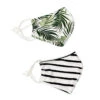 Reusable 2PK Face Mask Set - Palms / Stripes -Flower Gift Shop ea msk 207