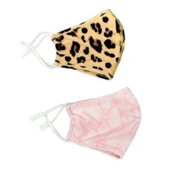 Reusable 2PK Face Mask Set - Leopard / Python