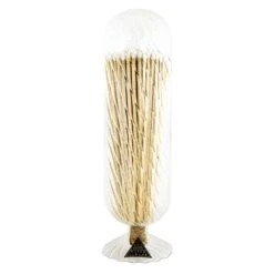 Skeem Design - White Helix Glass Fireplace Match Cloche